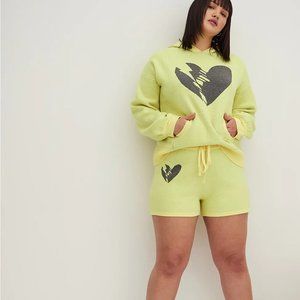 Torrid Sweater Short - Luxe Cozy Lovesick Bolt Yellow 1X